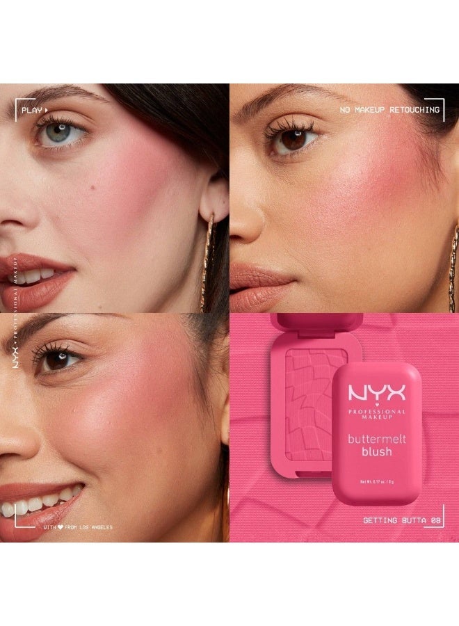 نيكس مكياج المحترفين NYX Buttermelt Blush, 08 - Getting Butta - Image 2